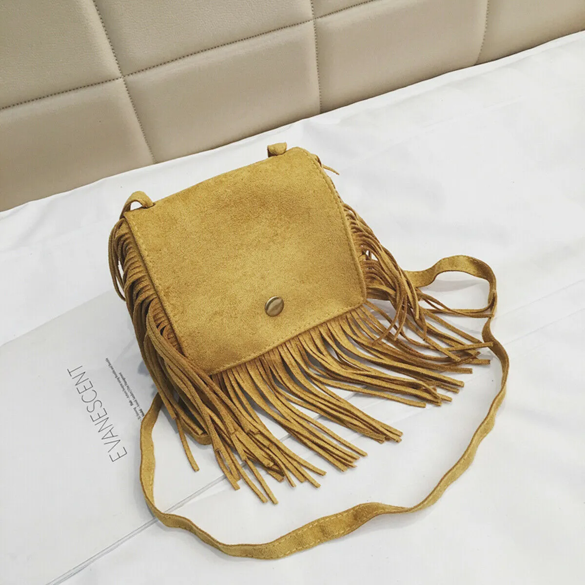 Fashion Canvas Tassle Handbag
