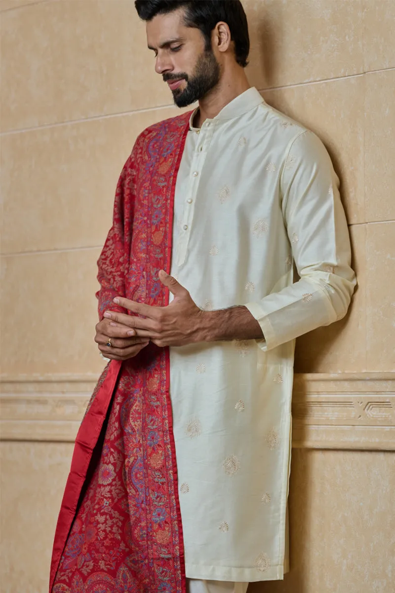Floral Jaal Shawl With Intricate Border