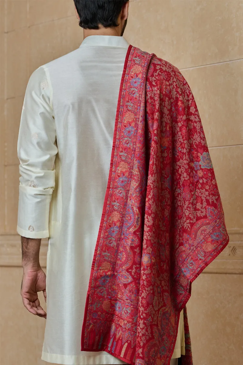 Floral Jaal Shawl With Intricate Border