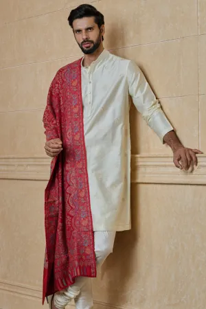 Floral Jaal Shawl With Intricate Border