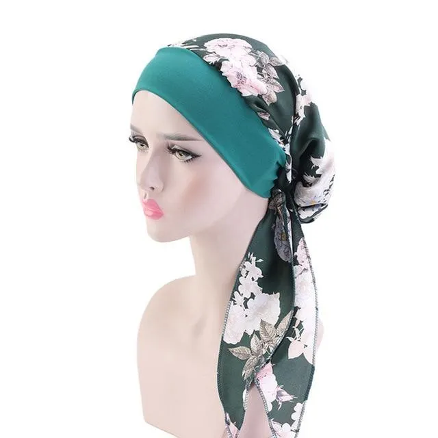 Flower print Jewish Woman Haircover bandana