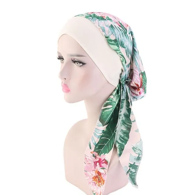Flower print Jewish Woman Haircover bandana