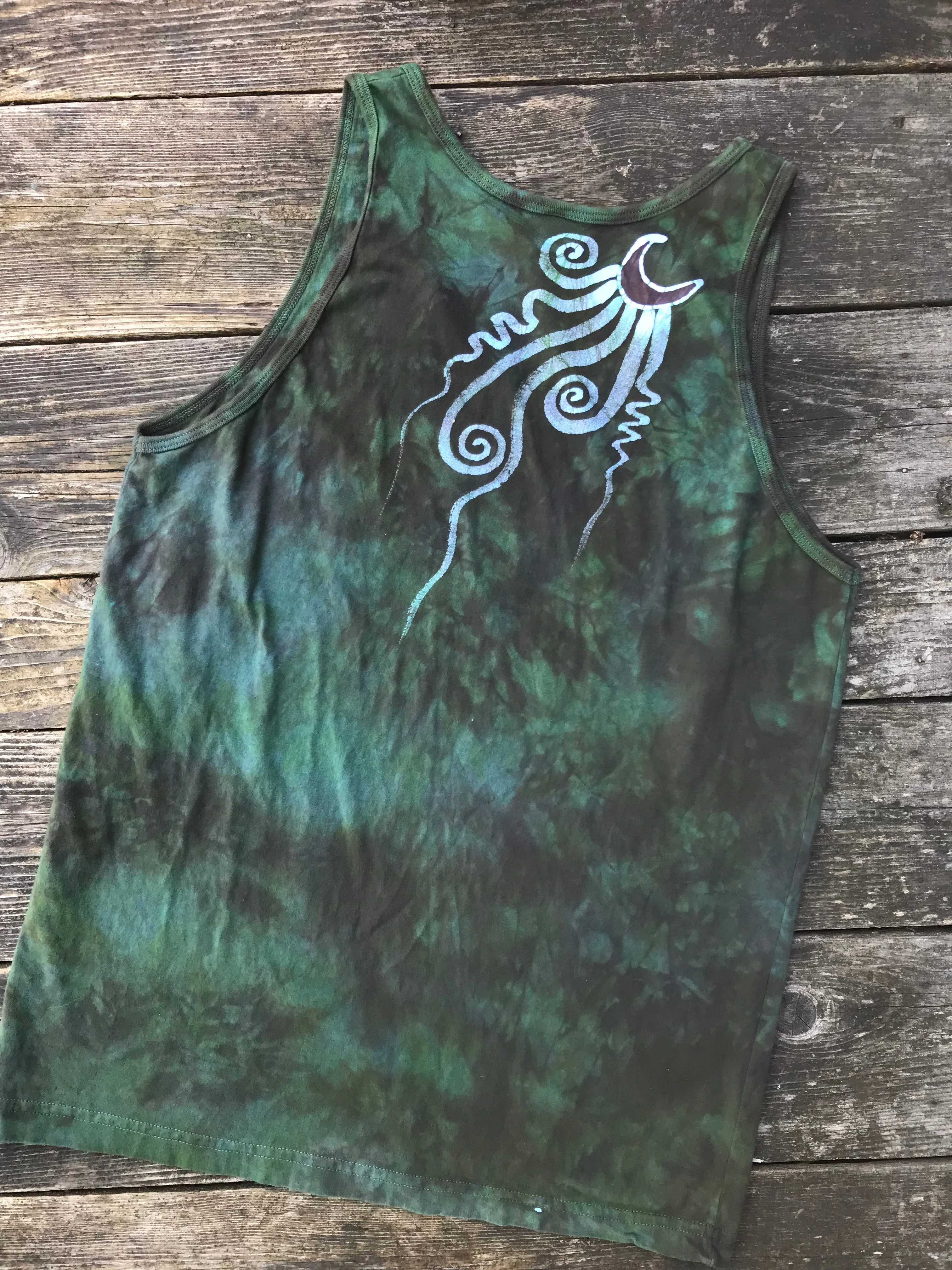 For Diane - Size Medium Moss Tree Pendant Super Cotton Tank Top