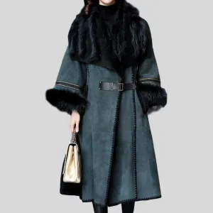 Genuine Leather Fox Fur  Winter Coat