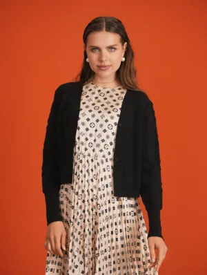 Ginger Black Chain Knit Bolero WB4CPT7062C