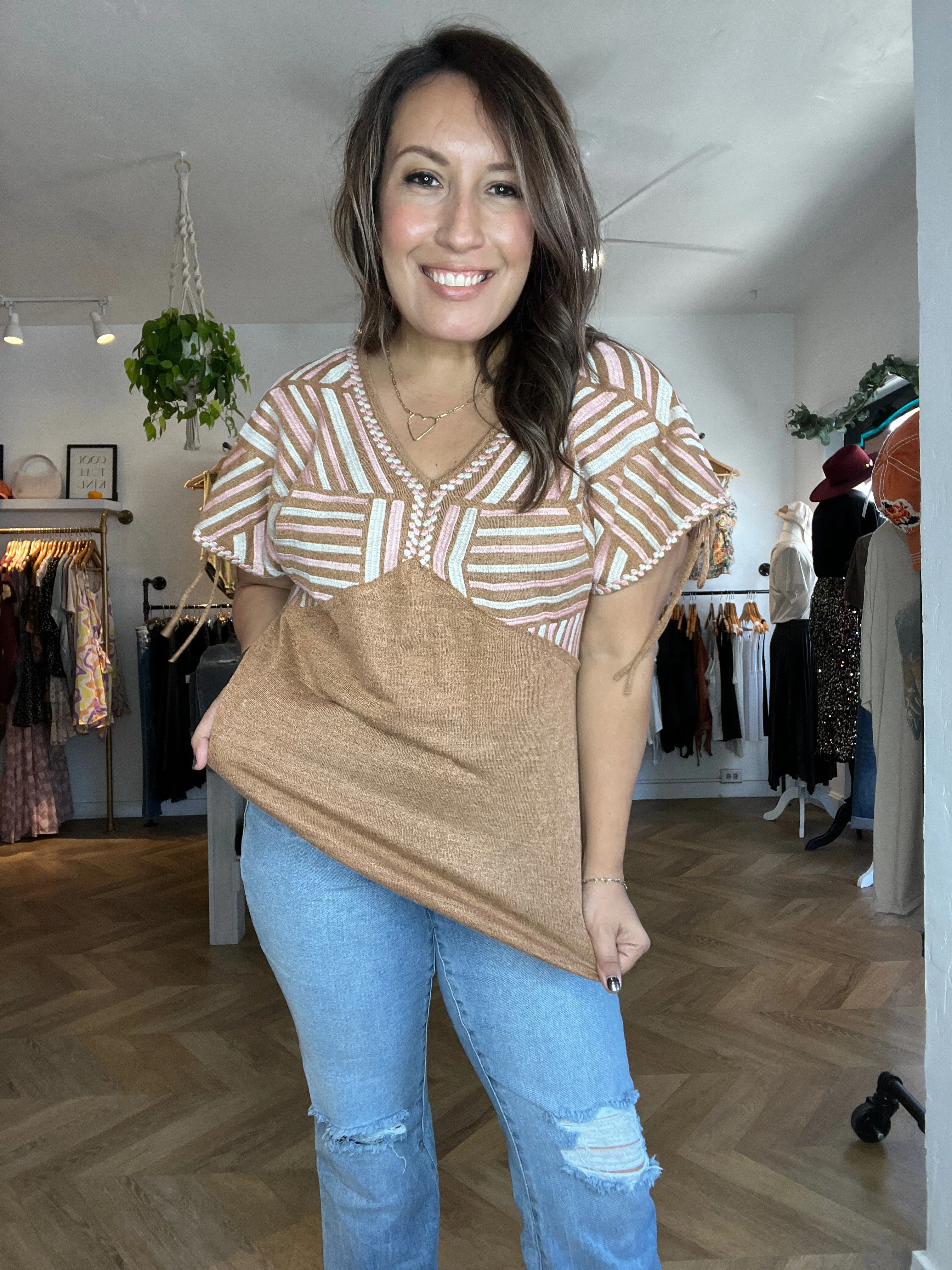 Golden Knit Top