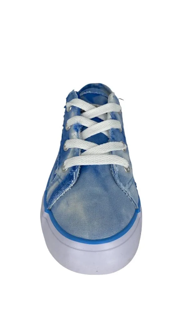 Gotta Flurt Girl's Tide Blue Tie-Dye Canvas Casual Sneaker