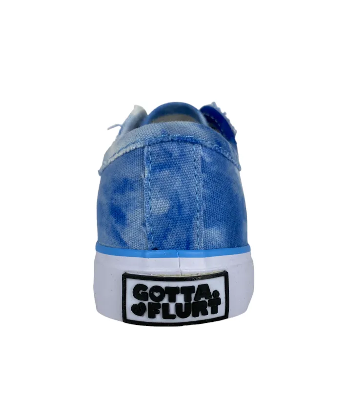 Gotta Flurt Girl's Tide Blue Tie-Dye Canvas Casual Sneaker