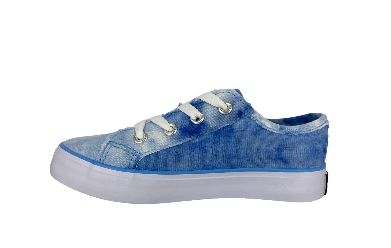 Gotta Flurt Girl's Tide Blue Tie-Dye Canvas Casual Sneaker