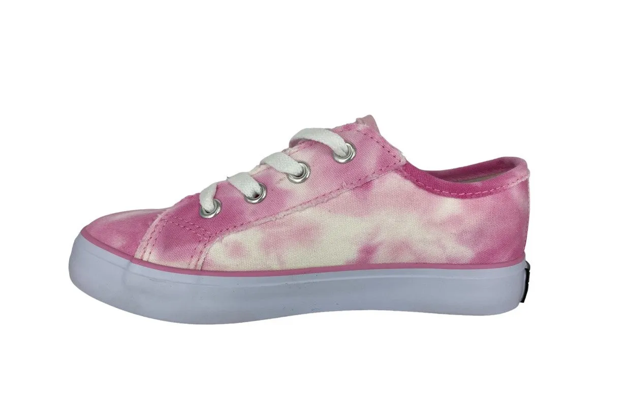 Gotta Flurt Girl's Tide Pink Tie-Dye Canvas Casual Sneaker
