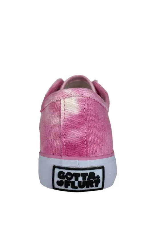 Gotta Flurt Girl's Tide Pink Tie-Dye Canvas Casual Sneaker
