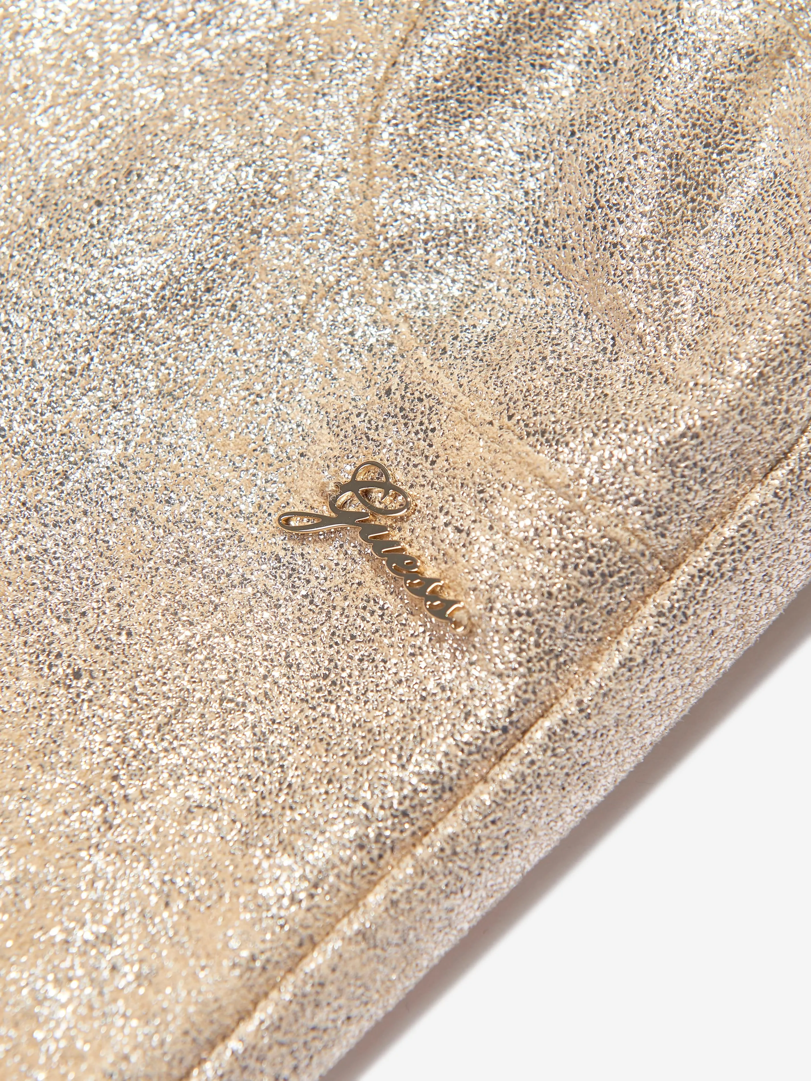Guess Girls Foil Suede Leggings in Gold