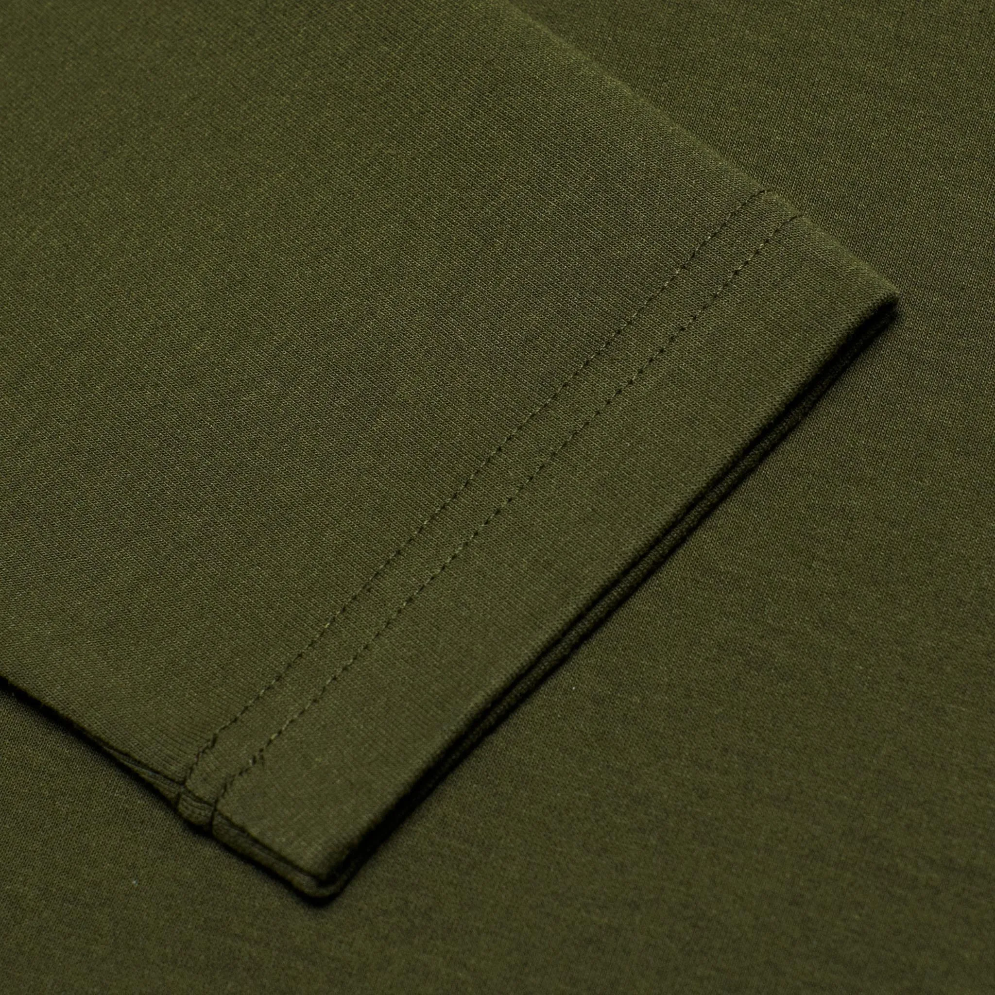 HOMME  Oversized LS Patch Tee Army