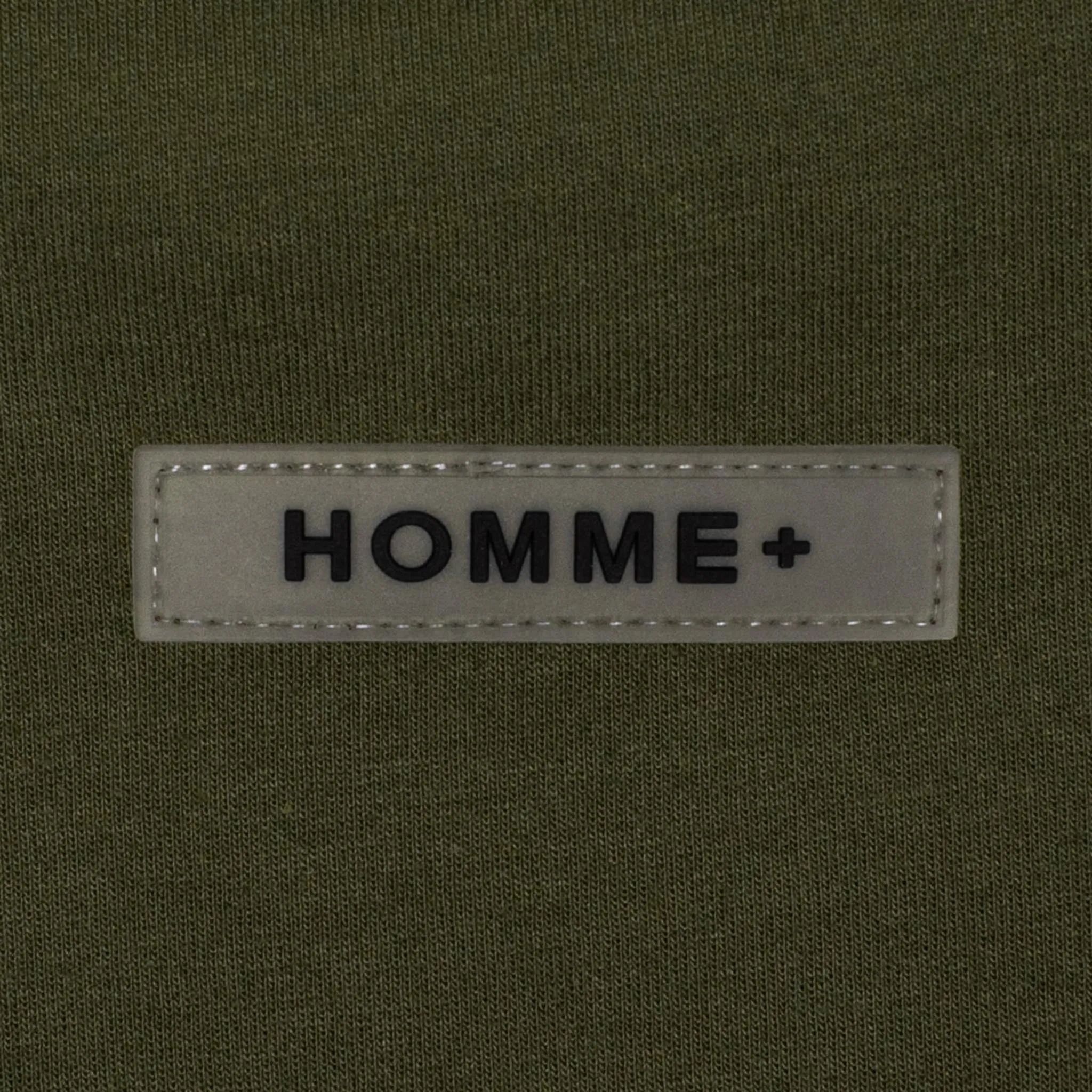 HOMME  Oversized LS Patch Tee Army