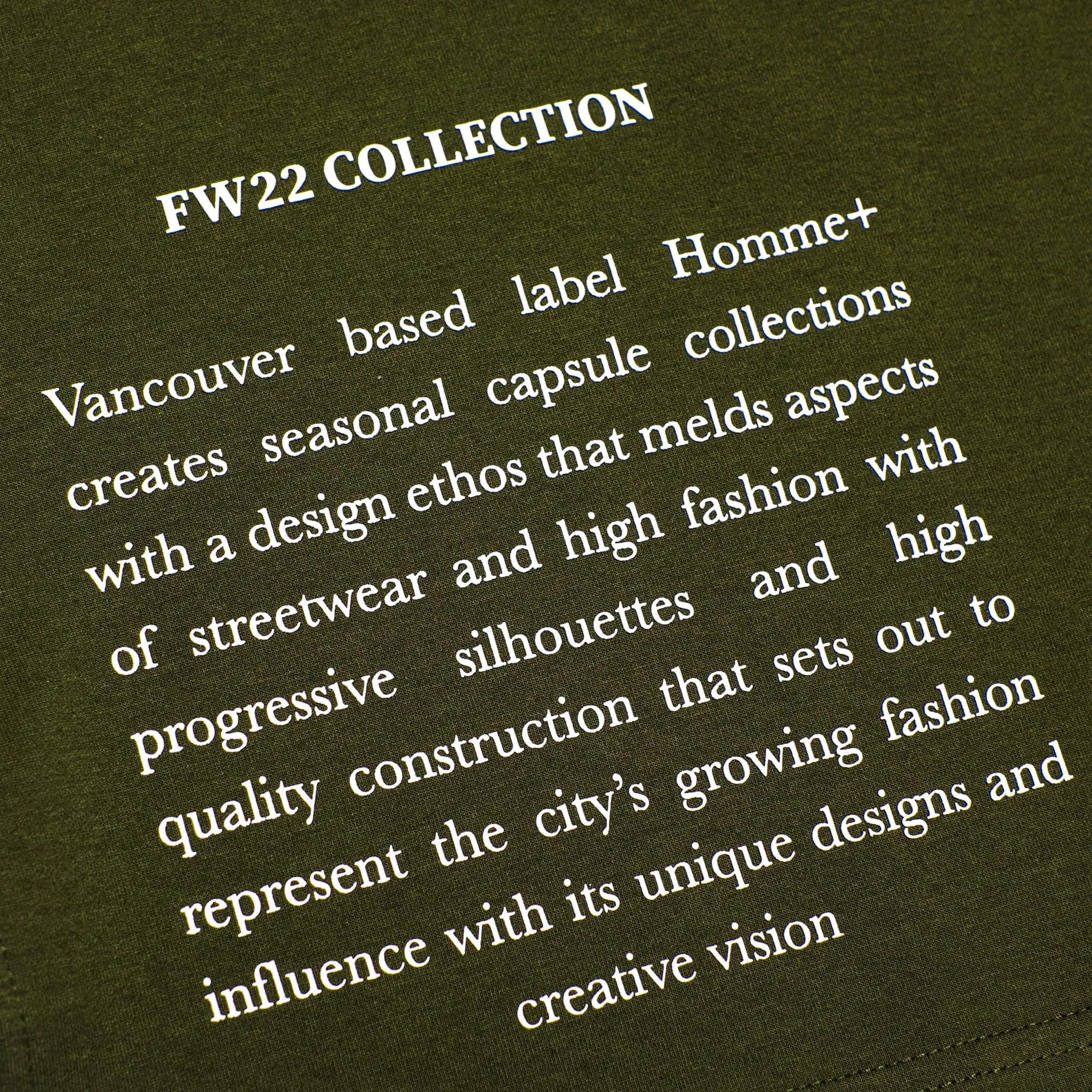 HOMME  Oversized LS Patch Tee Army