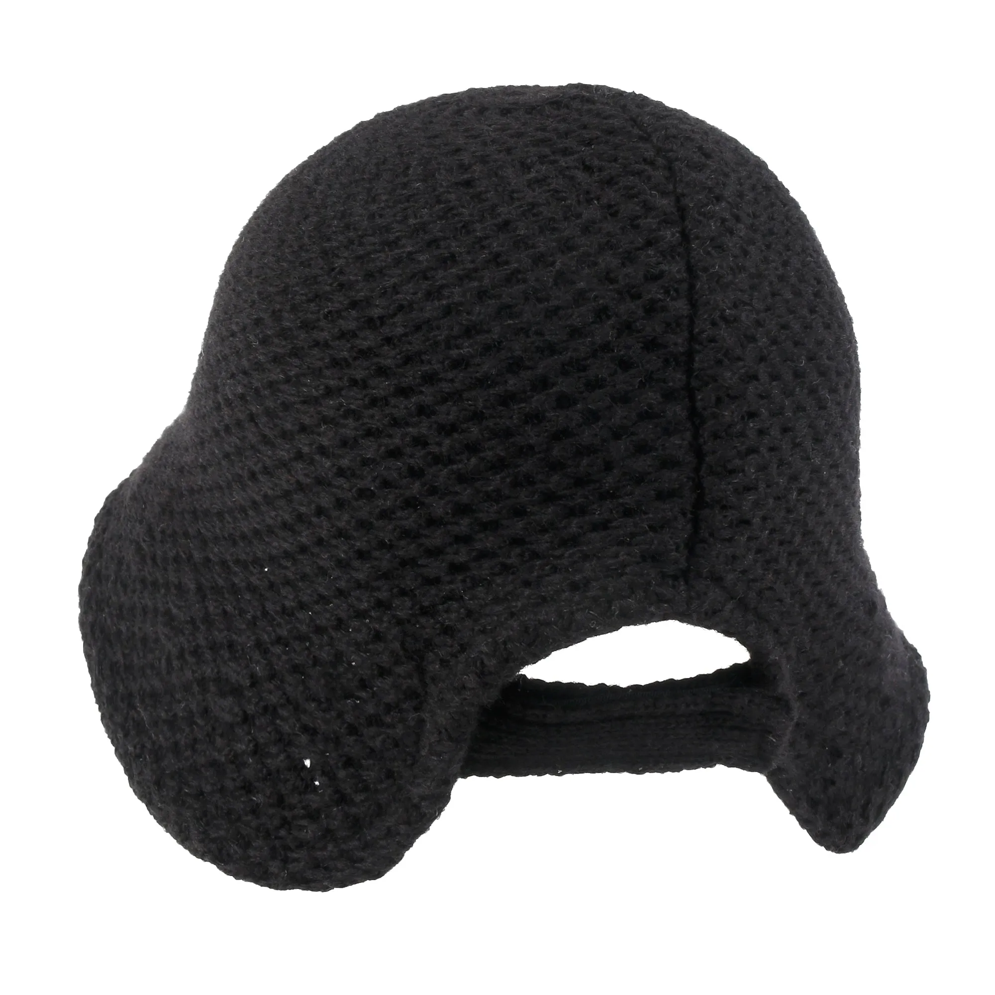 ililily Crochet Asymmetrical Brim Wool Blended Bucket Hook And Loop Winter Hat