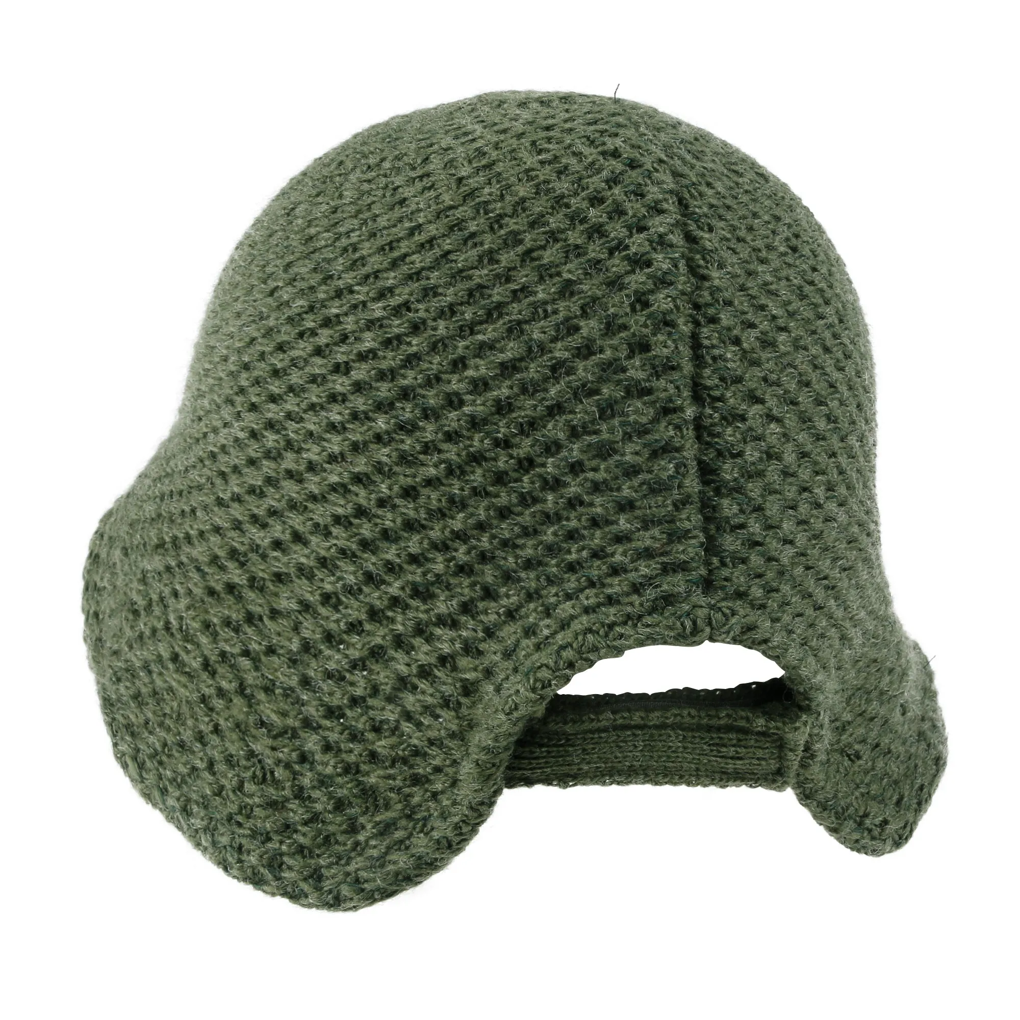 ililily Crochet Asymmetrical Brim Wool Blended Bucket Hook And Loop Winter Hat