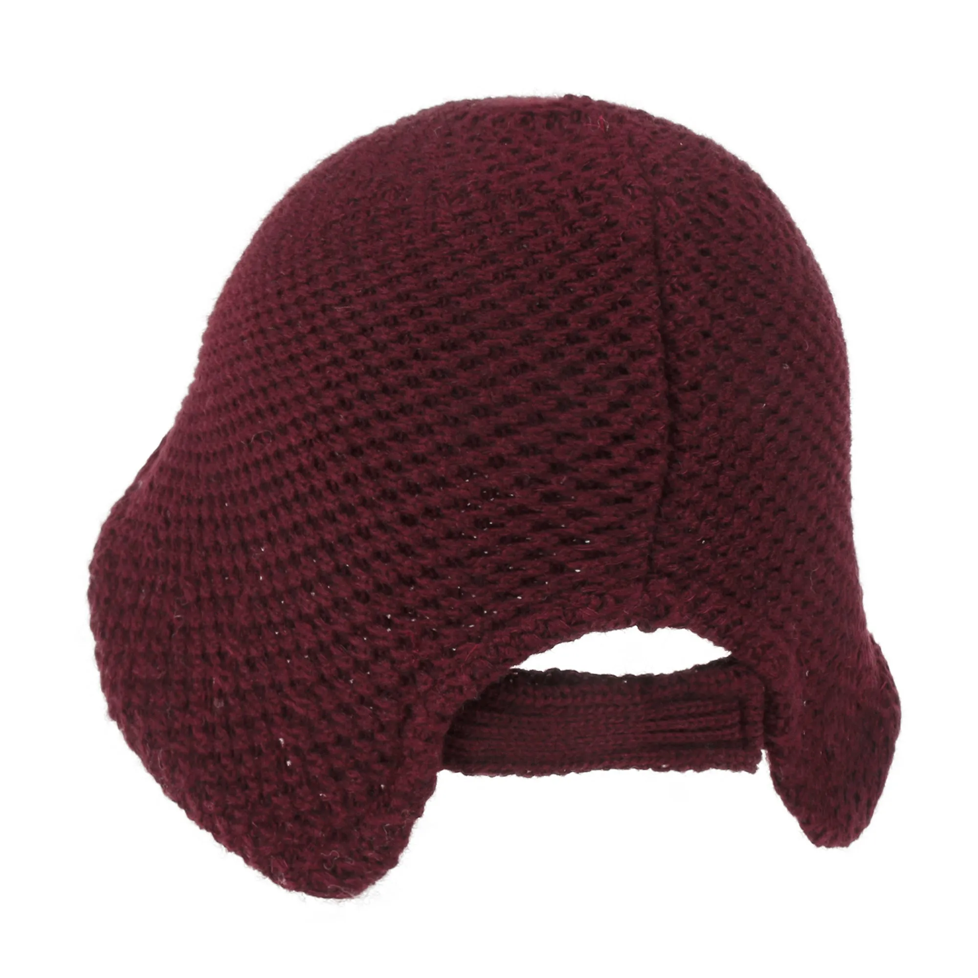 ililily Crochet Asymmetrical Brim Wool Blended Bucket Hook And Loop Winter Hat