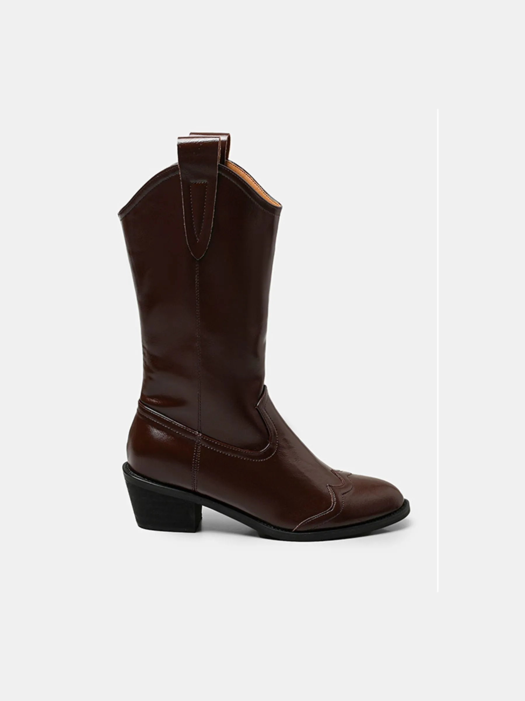 Katie Mid-Calf Leather Boots