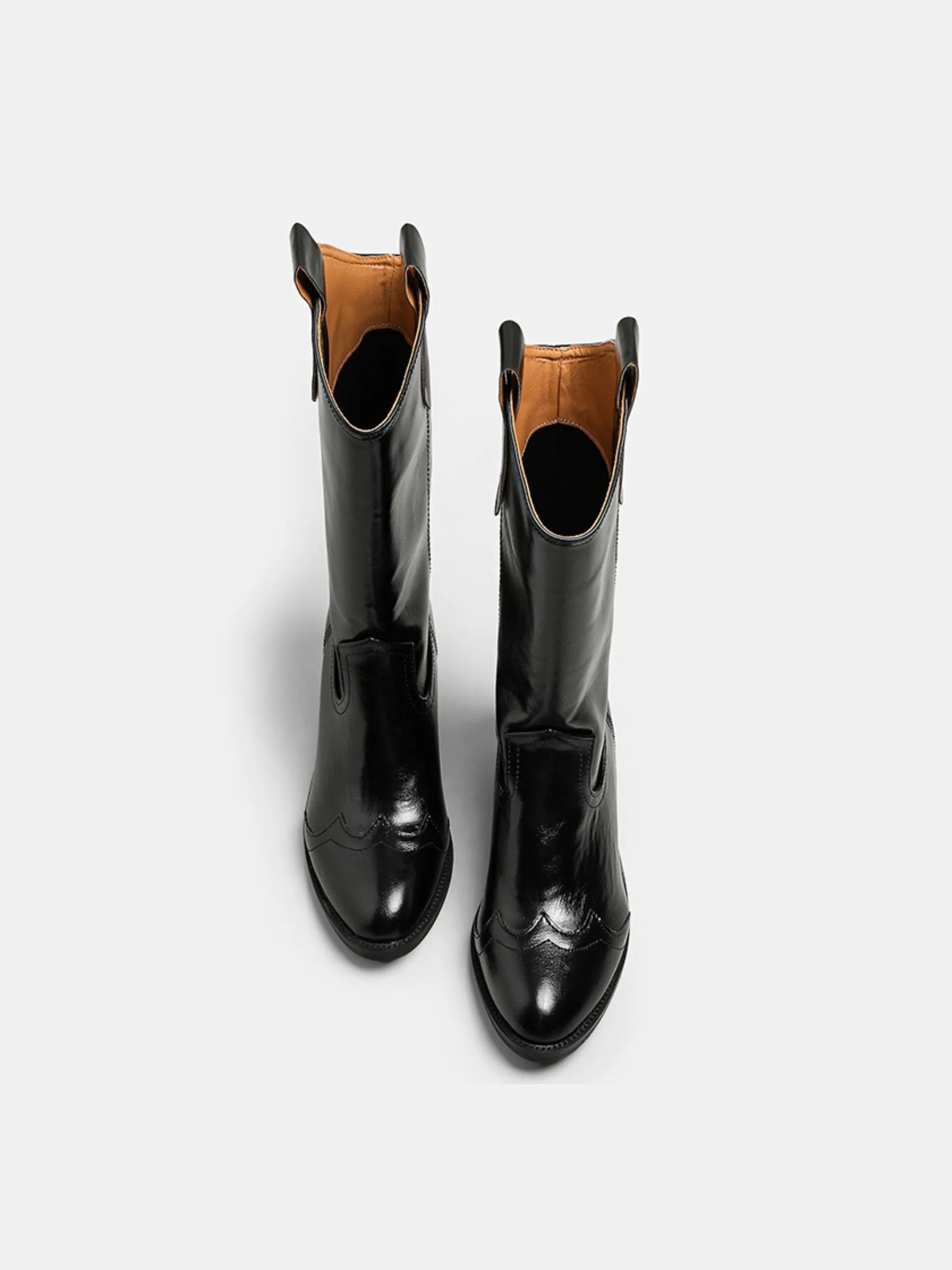 Katie Mid-Calf Leather Boots