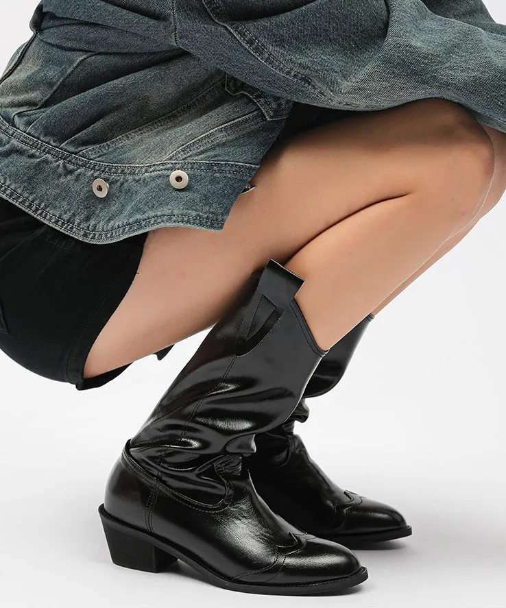 Katie Mid-Calf Leather Boots