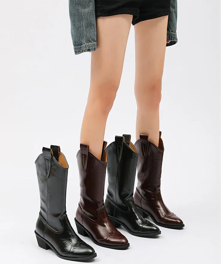 Katie Mid-Calf Leather Boots