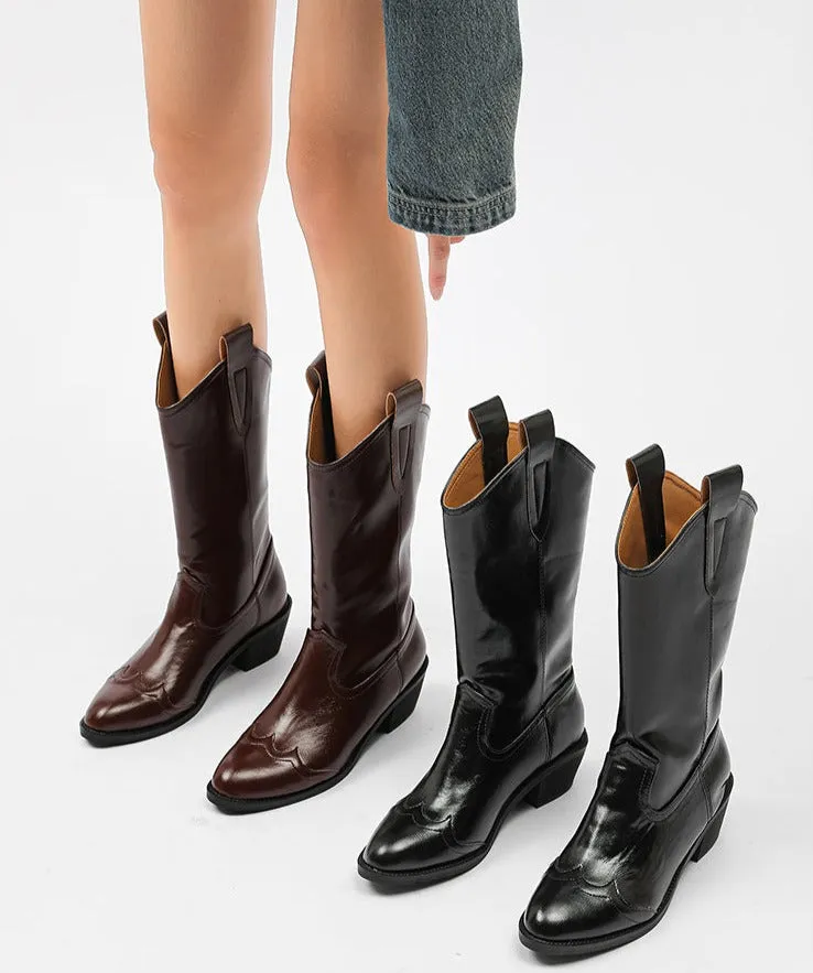 Katie Mid-Calf Leather Boots