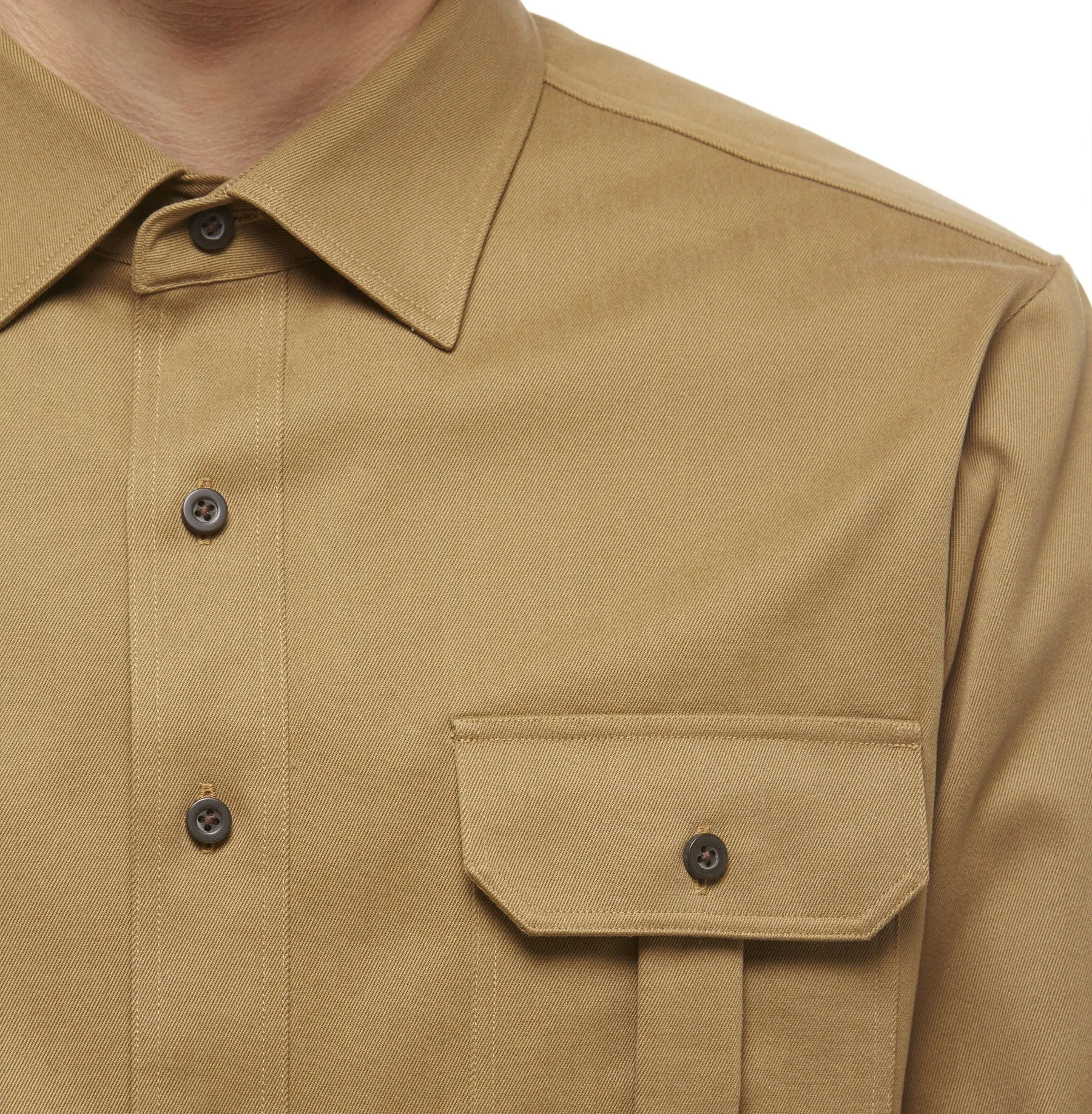 Khaki Cotton Shacket