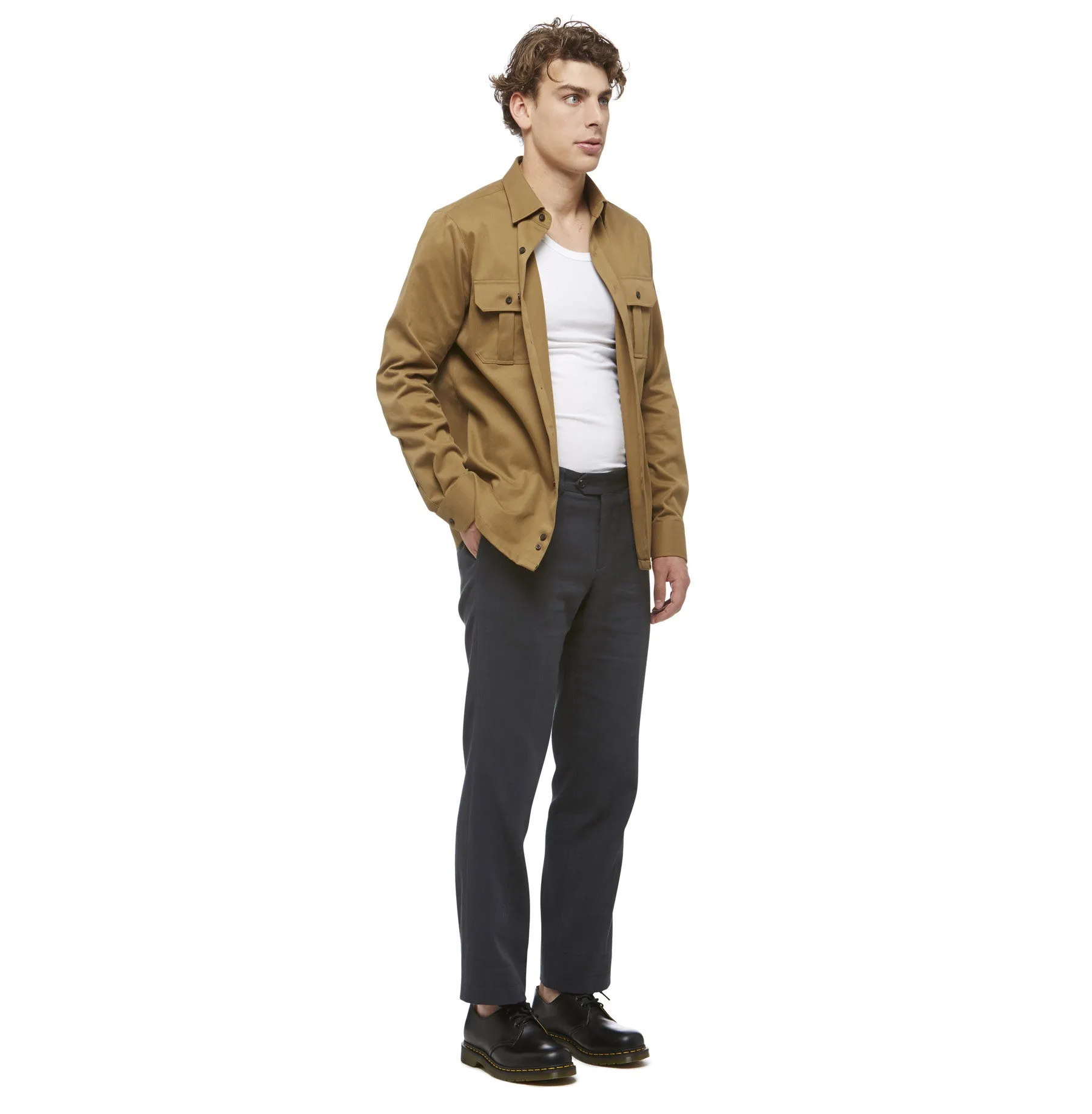Khaki Cotton Shacket
