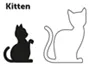 KITTEN COLLAR ZIGGI BLACK 15-22cm / 10mm
