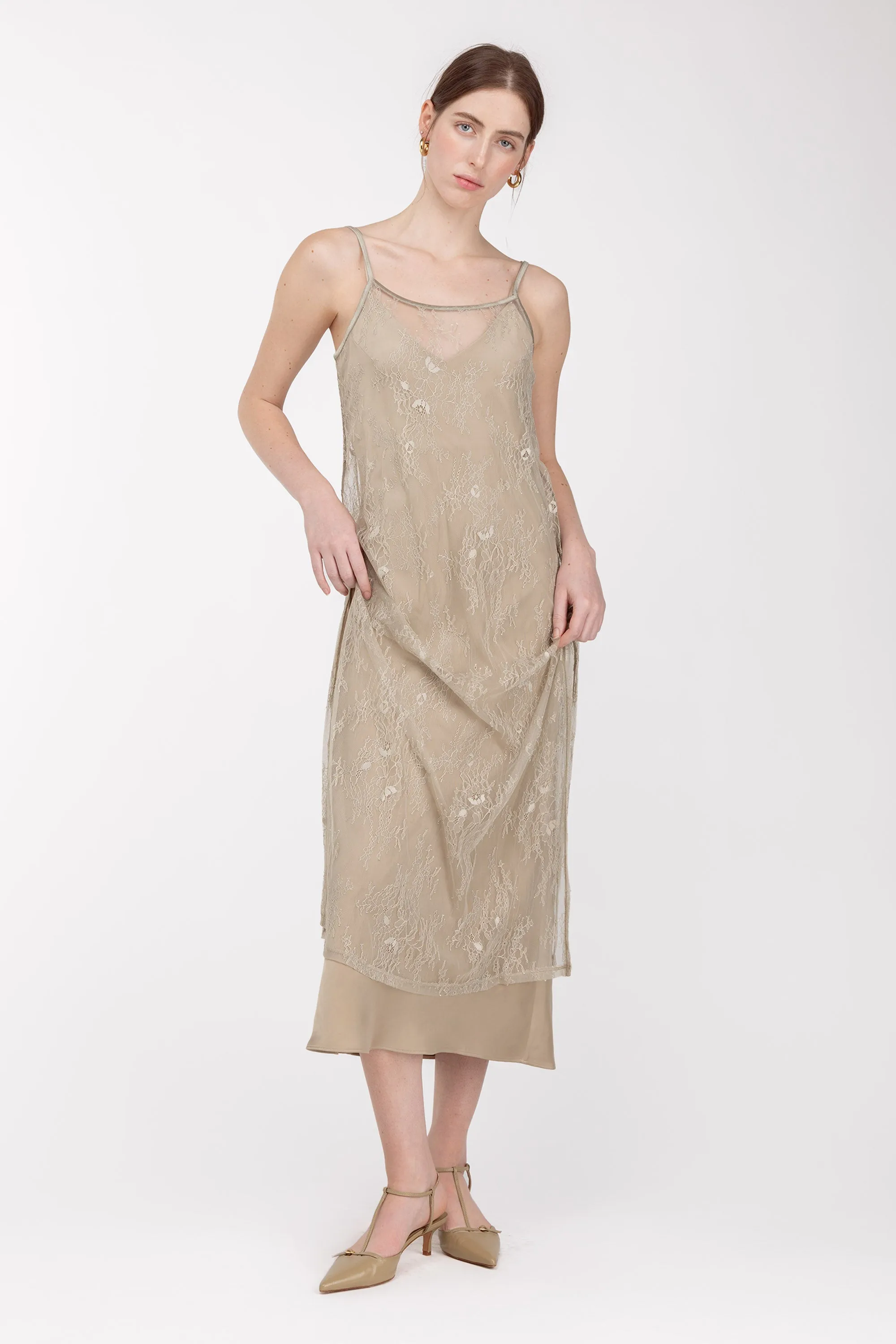 LACE MIDI DRESS