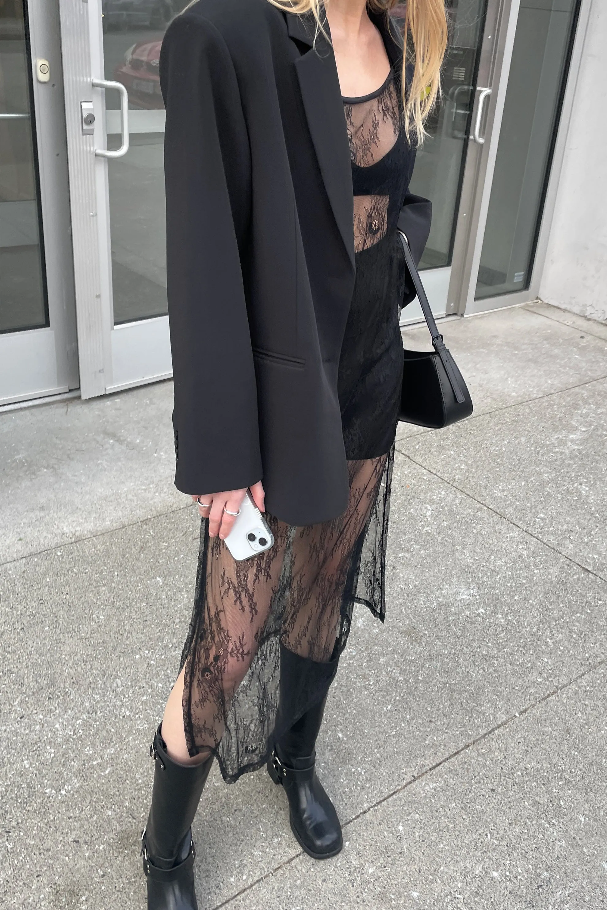 LACE MIDI DRESS