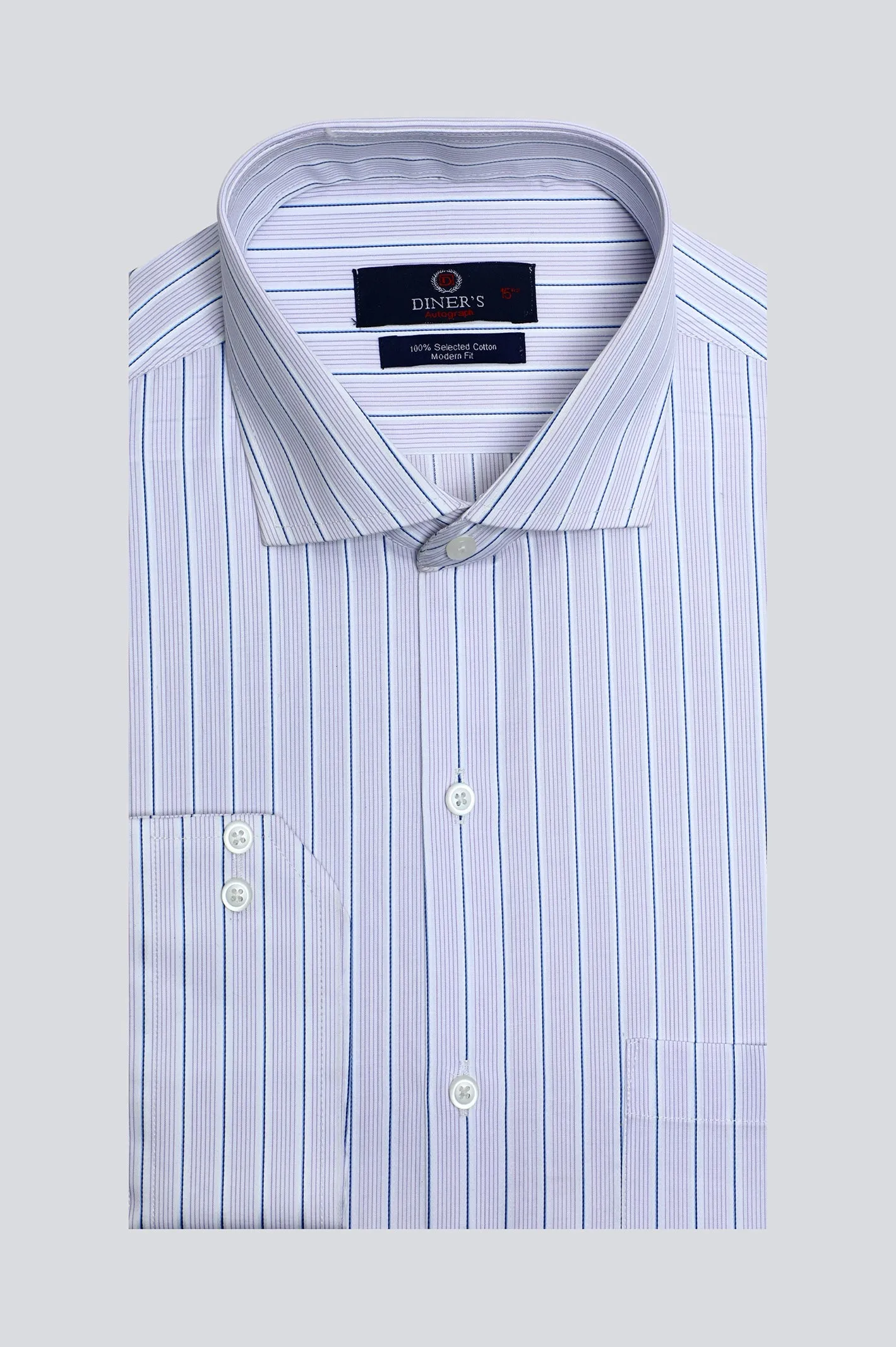 Light Purple Stripes Formal Autograph Shirt