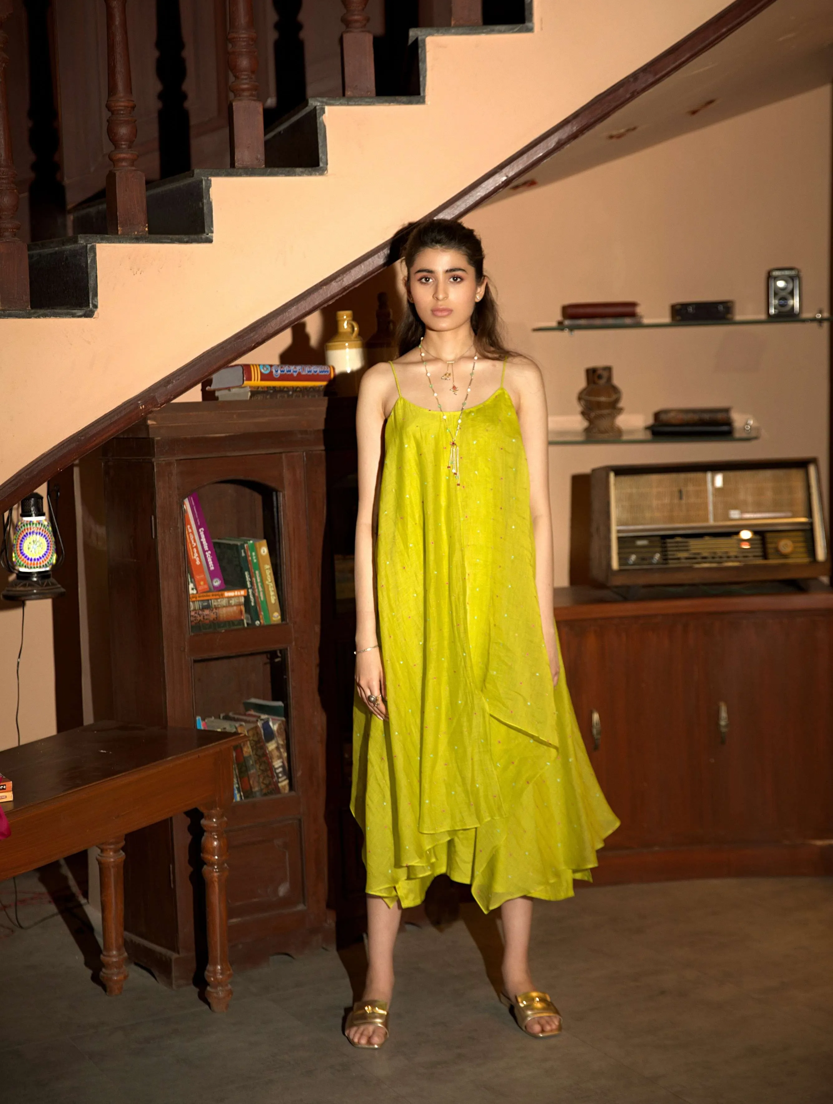Lime Green Slip Dress