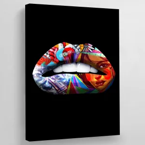 Lips Canvas Art