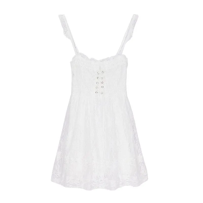 Lolita Lace Drawstring Slip Dress