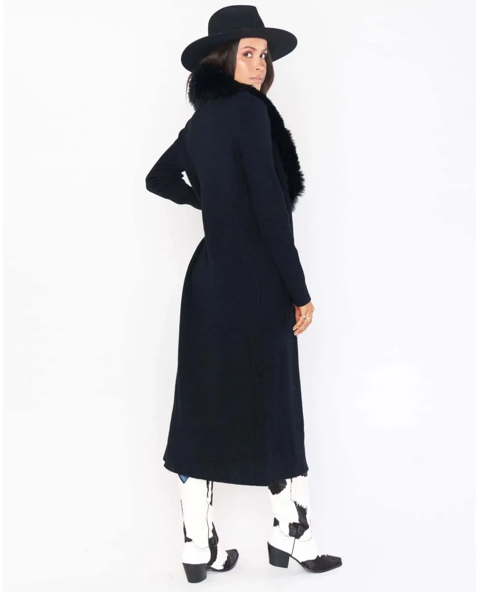 Lombardi Cardi Black with Faux Fur