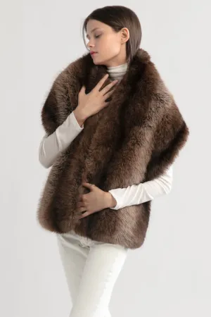 Look By M Two Tone Fur Shawl SS2408