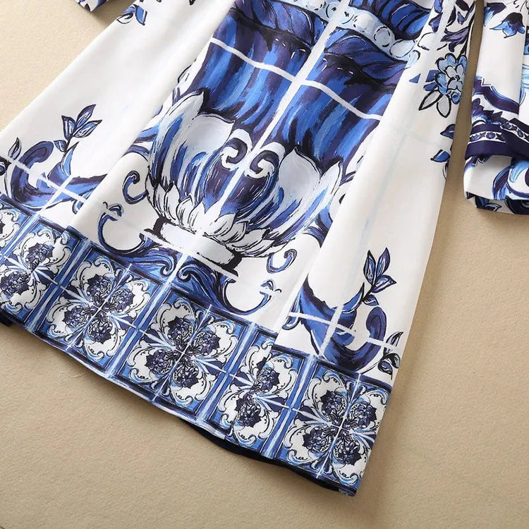 Loren Printed Coat Dress