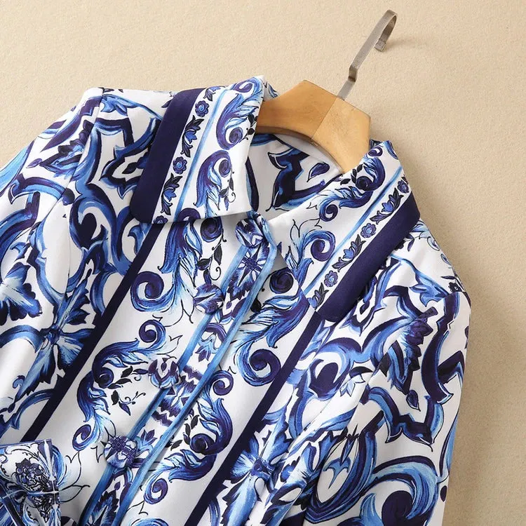 Loren Printed Coat Dress