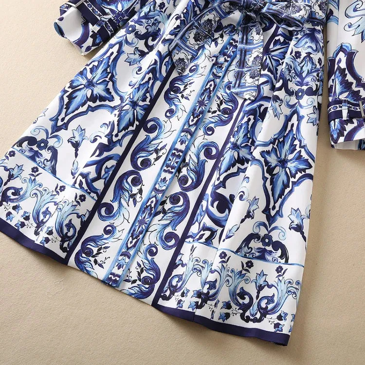 Loren Printed Coat Dress