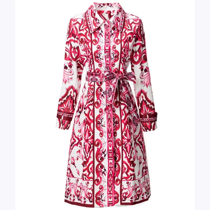 Loren Printed Coat Dress