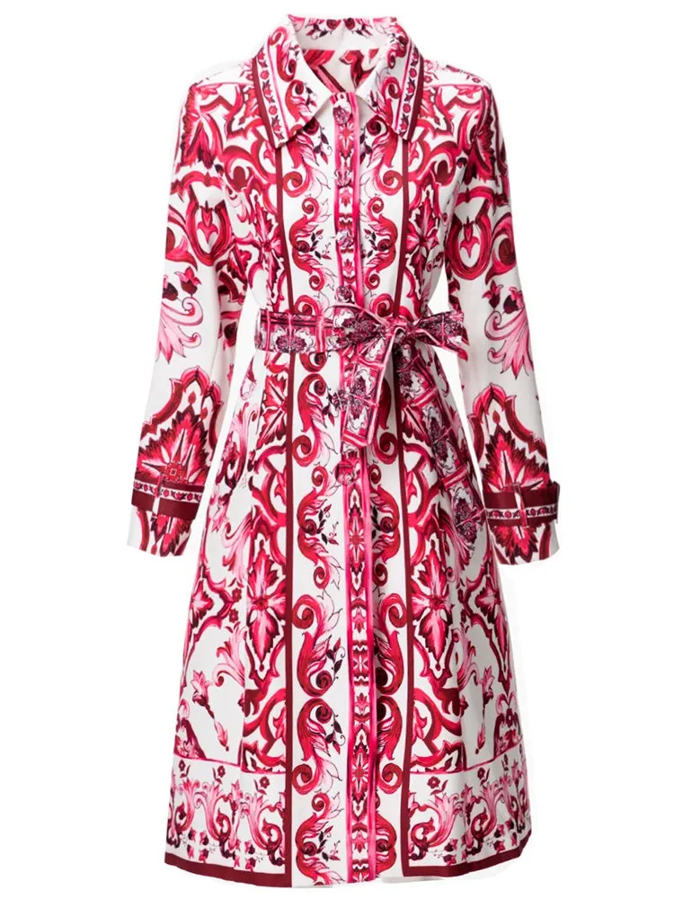 Loren Printed Coat Dress