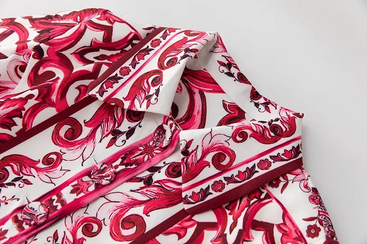 Loren Printed Coat Dress