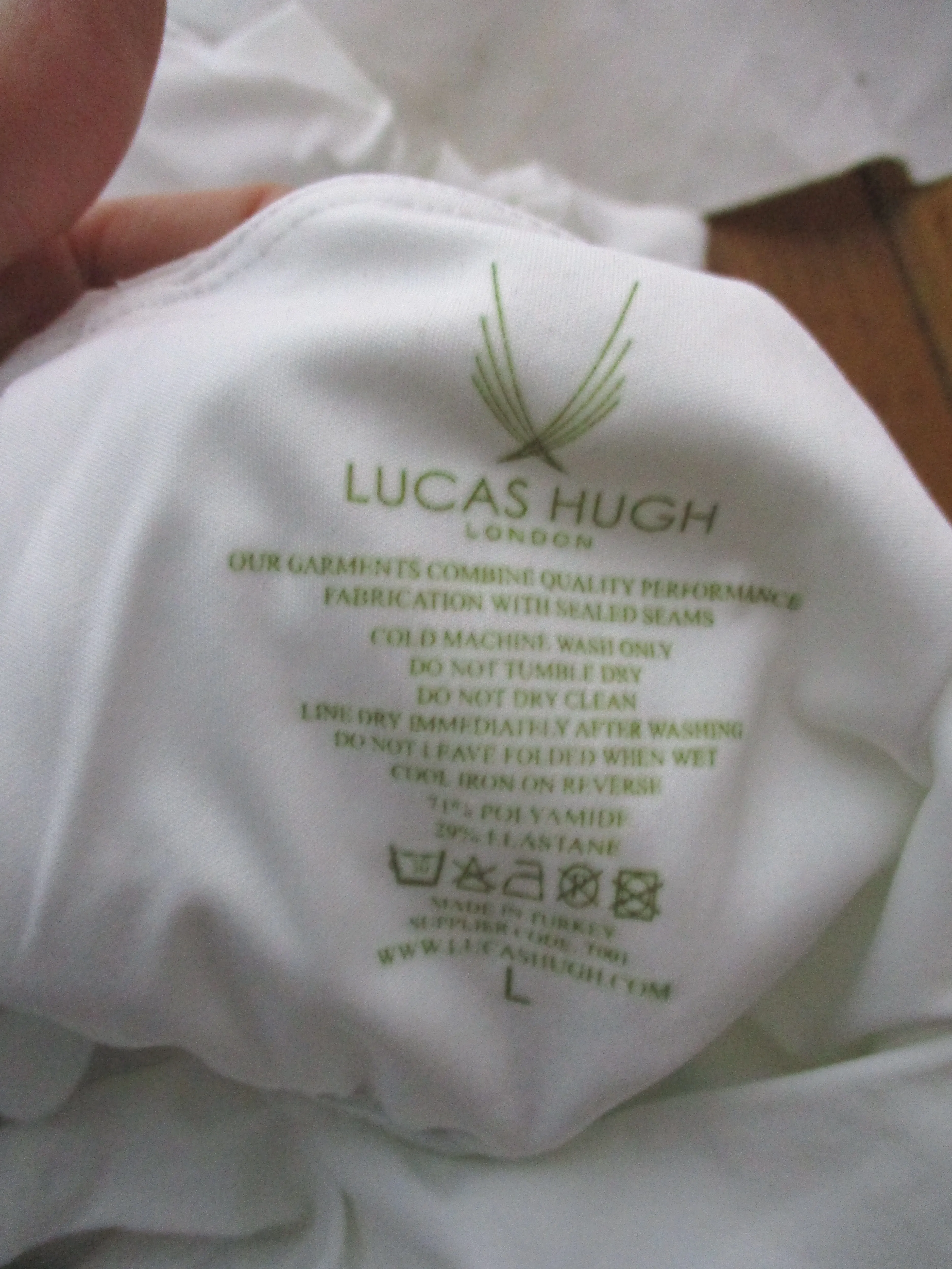 LUCAS HUGH CORE PERFORMANCE CROSS BACK Tank Top L WHITE