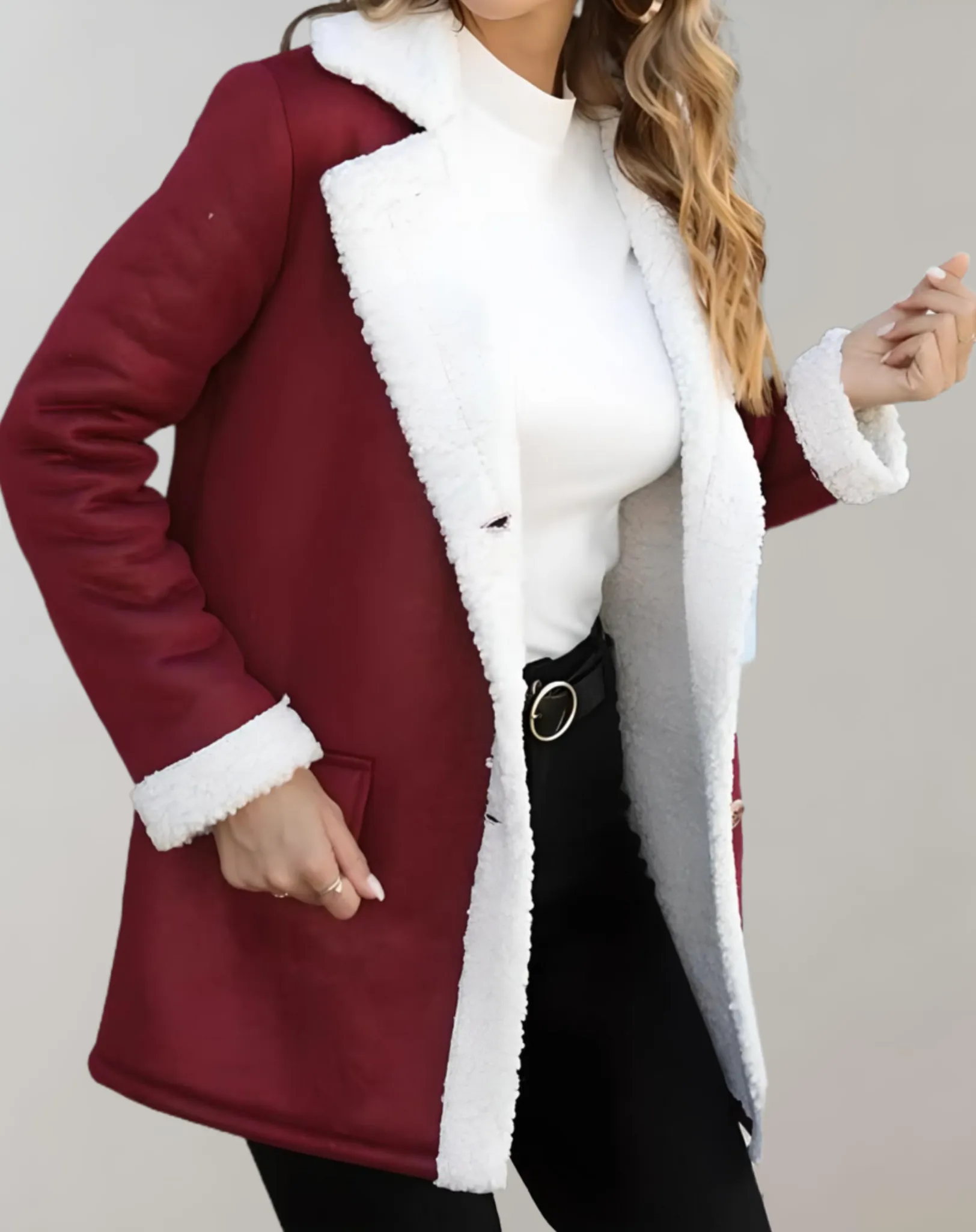 Machteld  Stijlvolle en Warme Fleece Winterjak voor Dames