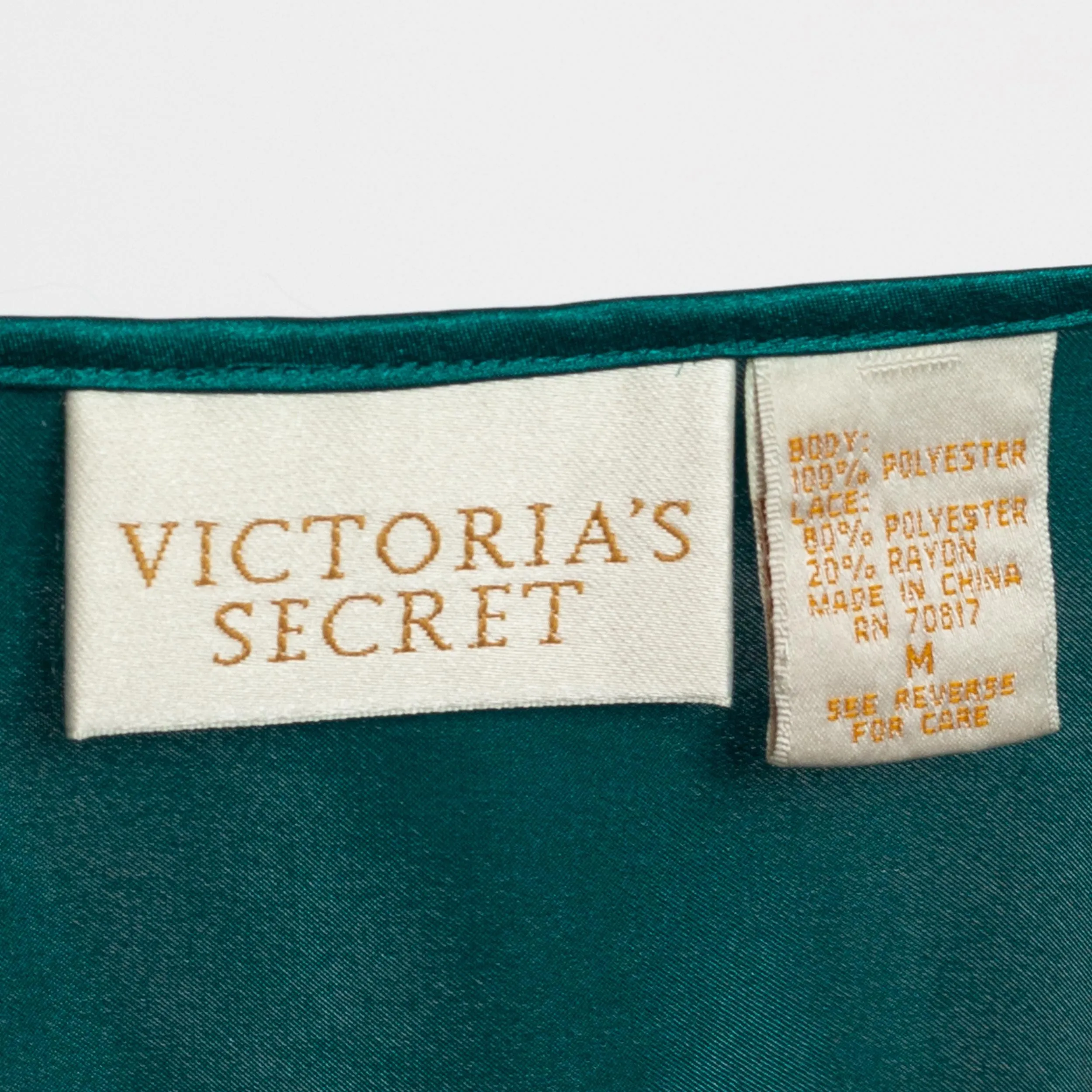 Medium 90s Victoria's Secret Emerald Green Satin Slip Dress