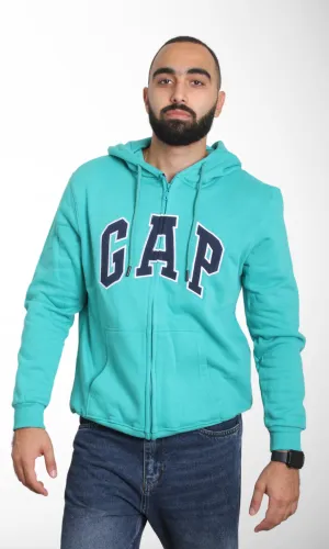 Men Zip-Up Hoodie (Green)