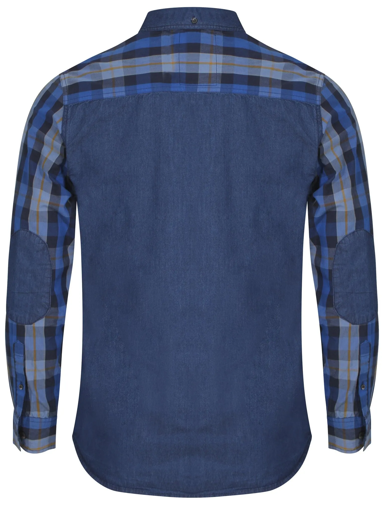 Mens Tokyo Laundry Adrian Blue Long Sleeved Shirt
