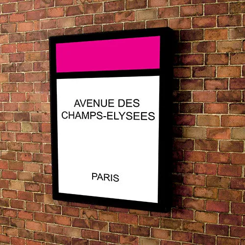 Monopoly Pink Canvas